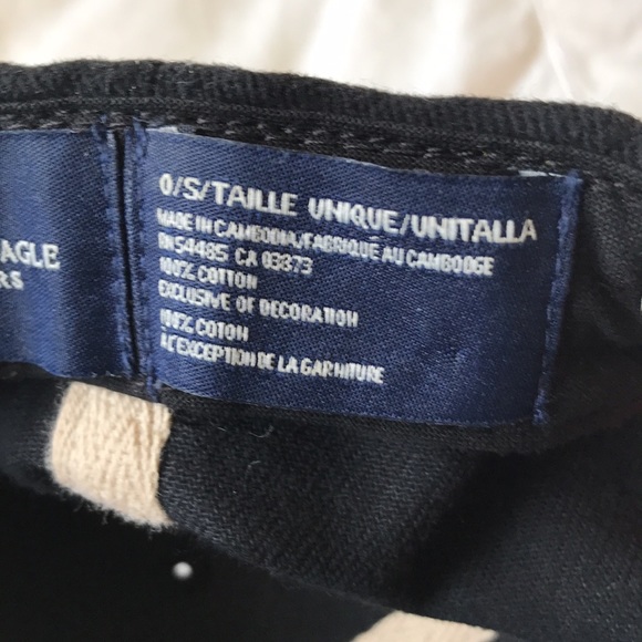 American Eagle black SnapBack cap green underside - Picture 3 of 5